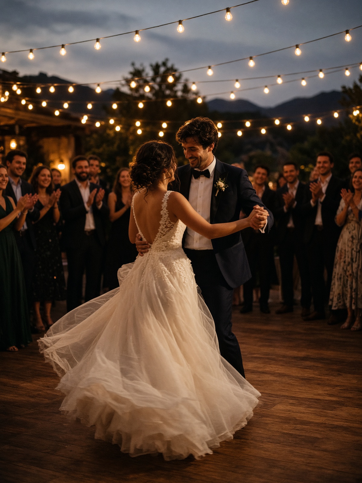 Wedding dance party candids